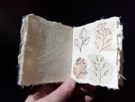 Рисунок лайнером и акварелью на бумаге № 1