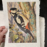 Сравнение оригинала и отпечатка на ручной бумаге