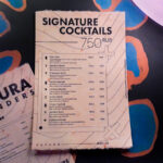 Меню для бара на художественной бумаге ручной работы